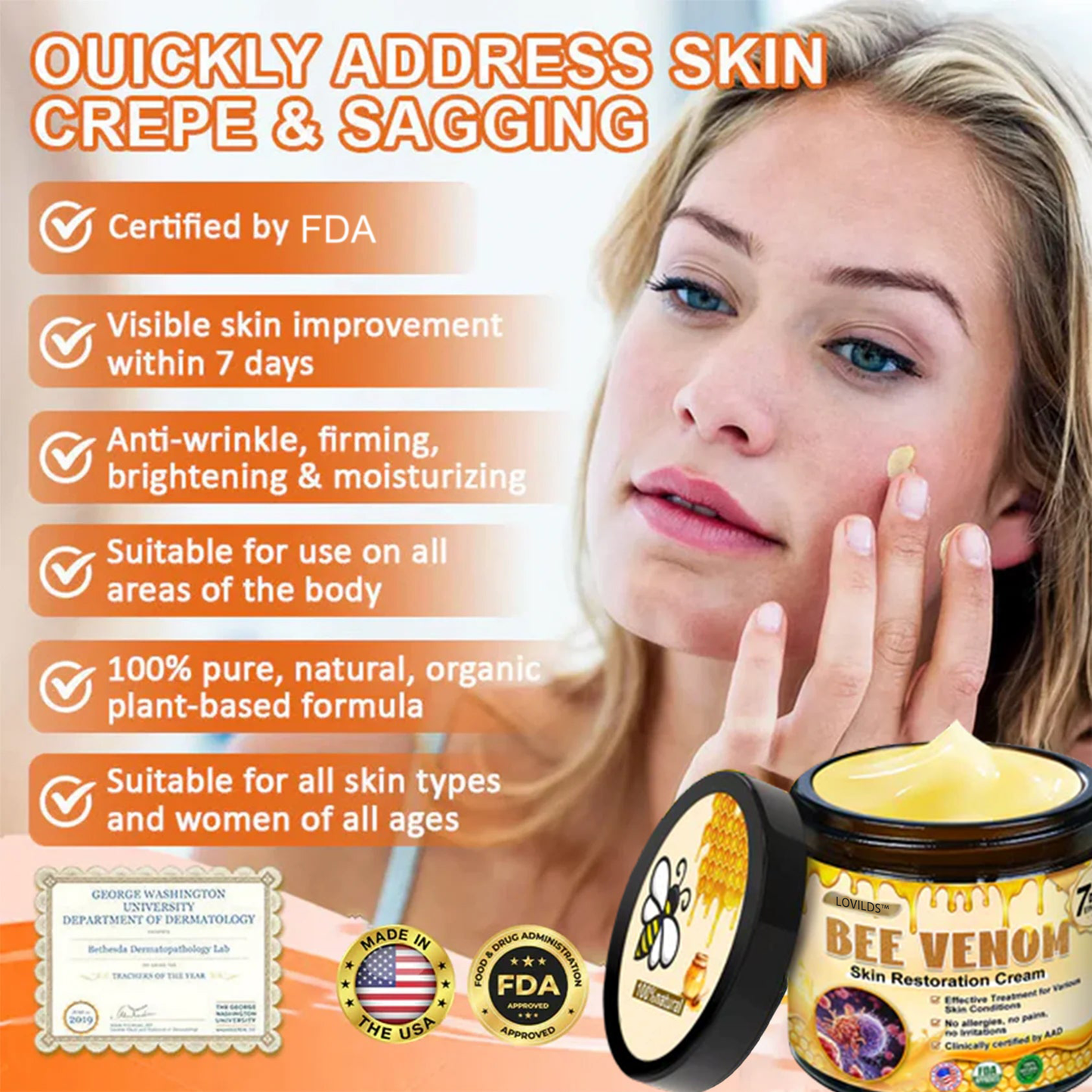 Bee Venom Skin Restoration Moisturizing Cream