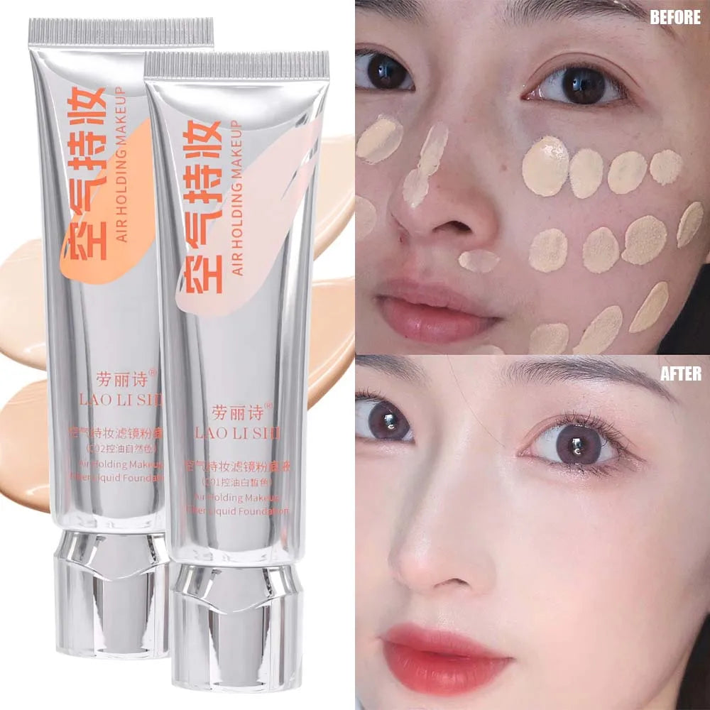 Liquid Oil Control Foundation Waterproof Lasting BB Cream Contouring Cosmetics Full Coverage Face Corrector Concealer Makeup