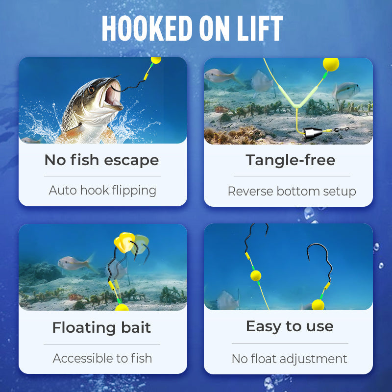 🔥🔥Buy 3 Get 2 Free 🎁 Reverse Bottom Fishing Rig Hook